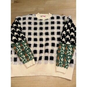 Clad and cloth sympne pattern block sweater